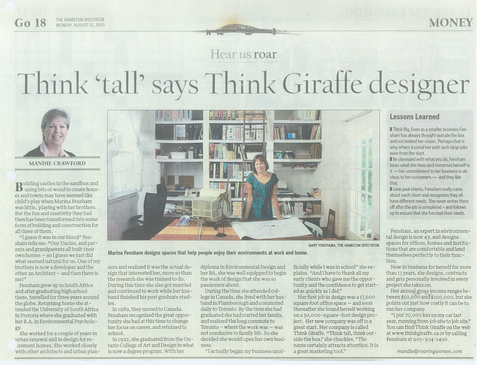 Hamilton Spectator Article